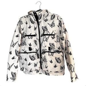 AField Out Morphy Butterfly Hip Hop Utility Jacket size small